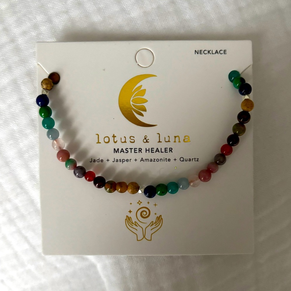 Lotus and Luna master healer necklace